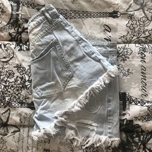 Jean high wasted shorts